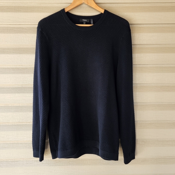 Theory Almadeo textured men's black sweater - Picture 1 of 7